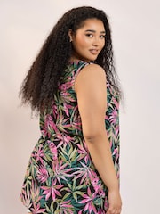 Yours Curve Black Pleated Front Vest - Image 3 of 4