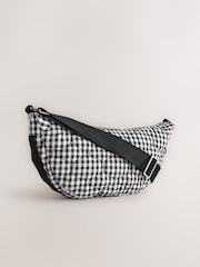 Navy Gingham Quilted Sling Bag - Image 1 of 6