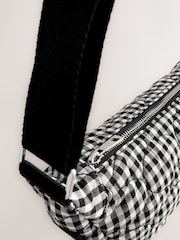 Navy Gingham Quilted Sling Bag - Image 3 of 6