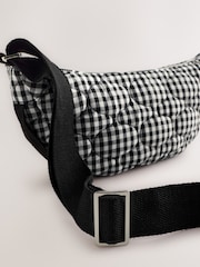 Navy Gingham Quilted Sling Bag - Image 4 of 6