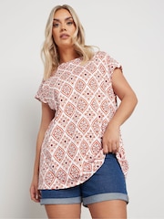 Yours Curve White/Brown Grown On 100% Cotton T-Shirt - Image 4 of 5