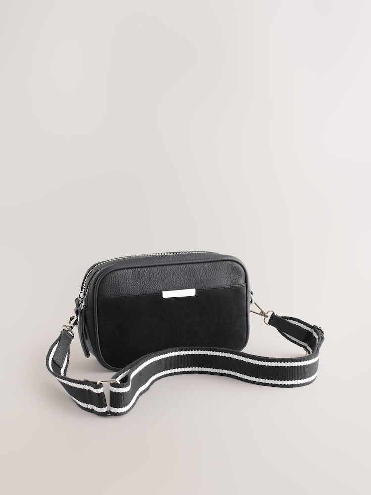 Black Leather Camera Bag - Image 1 of 5