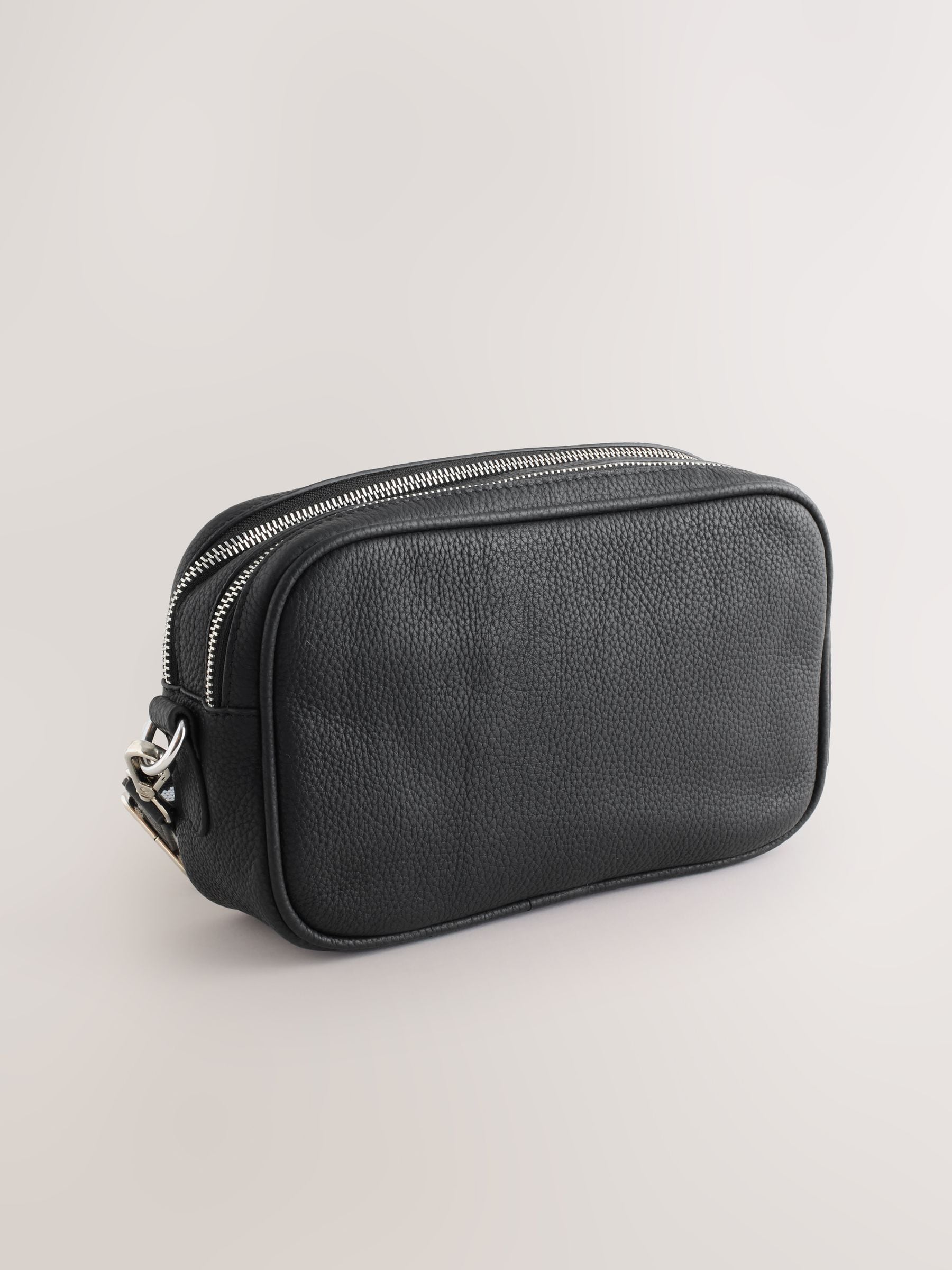 Buy Black Leather Camera Bag from Next Romania