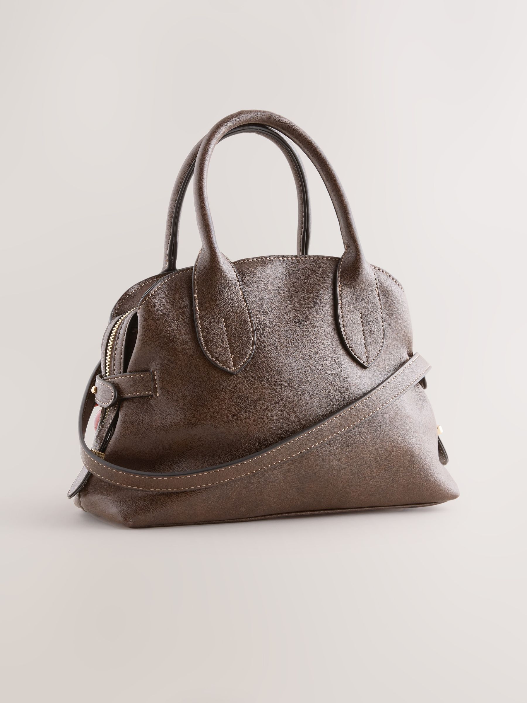 Buy Chocolate Brown Mini Hand Held Bag with Charms from Next USA