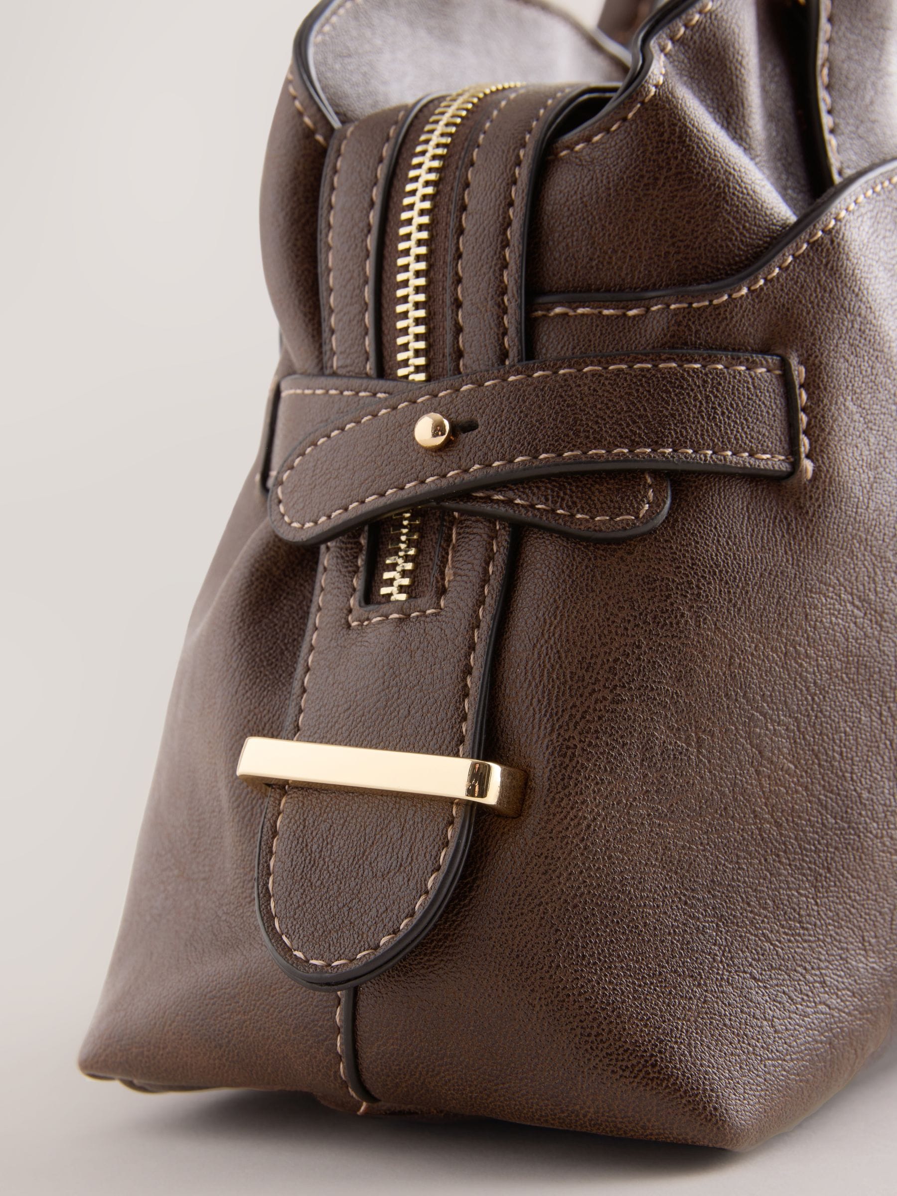 Buy Chocolate Brown Mini Hand Held Bag with Charms from Next USA