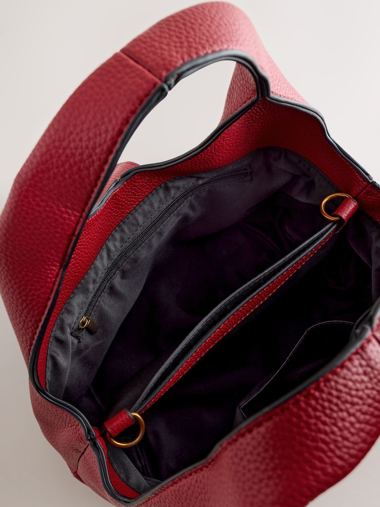 Red Mini Compartment Hand Held Bag - Image 6 of 6