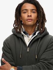 Superdry Black Borg Lined Ziphood Hoodie - Image 2 of 6