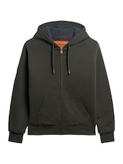 Superdry Black Borg Lined Ziphood Hoodie - Image 6 of 6