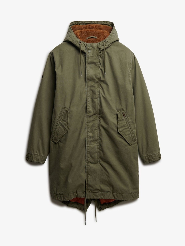 Superdry Green Military Parka - Image 1 of 1