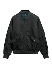 Superdry Black Merchant MA1 Bomber Jacket - Image 2 of 2