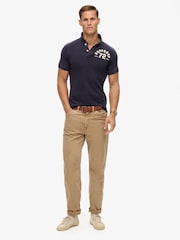 Superdry Blue Vintage Athletic 100% Cotton Polo Shirt - Image 1 of 5
