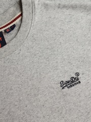 Superdry Grey Essential Short Sleeve Embroidered T-Shirt - Image 6 of 9