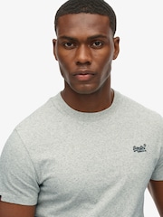 Superdry Grey Essential Short Sleeve Embroidered T-Shirt - Image 9 of 9