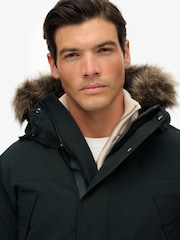 Superdry Green Everest Faux Fur Parka Jacket - Image 4 of 5