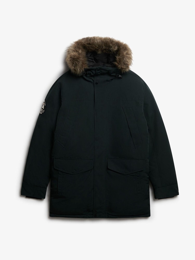 Superdry Green Everest Faux Fur Parka Jacket - Image 5 of 5 Superdry Green Everest Faux Fur Parka Jacket - Image 5 of 5