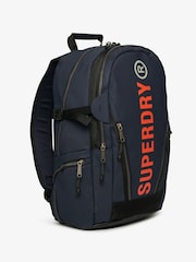 Superdry Blue 100% Cotton Tarp Rucksack - Image 1 of 4