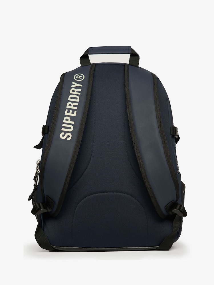 Superdry Blue 100% Cotton Tarp Rucksack - Image 2 of 4