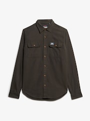 Superdry Chive Green Flannel Workwear Shirt - Image 6 of 6