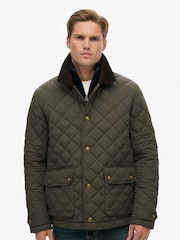 Superdry Green Quilted Estate Coach Jacket - Image 1 of 6