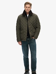 Superdry Green Quilted Estate Coach Jacket - Image 3 of 6