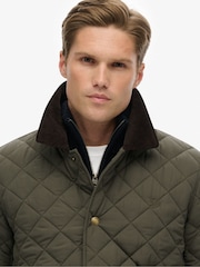 Superdry Green Quilted Estate Coach Jacket - Image 4 of 6