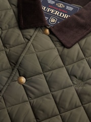Superdry Green Quilted Estate Coach Jacket - Image 6 of 6