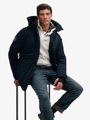 Superdry Blue City Padded Parka Coat - Image 1 of 7