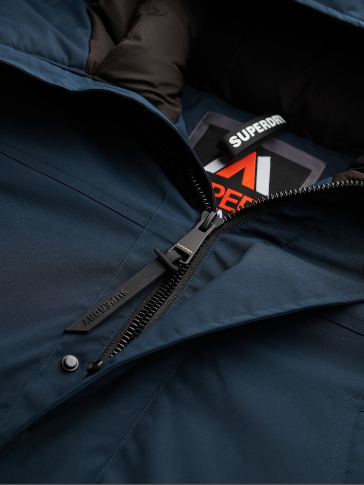 Superdry Blue City Padded Parka Coat - Image 7 of 7 Superdry Blue City Padded Parka Coat - Image 7 of 7