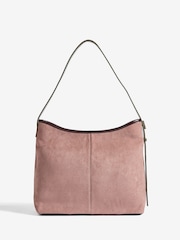 Burgandy and Green - Love & Roses Mixed Material Slouchy Tote Bag - صورة 1 من 5