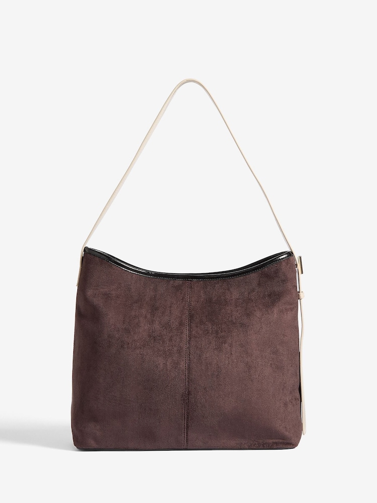 أسود وبني فاتح - Love & Roses Mixed Material Slouchy Tote Bag - صورة 1 من 5 أسود وبني فاتح - Love & Roses Mixed Material Slouchy Tote Bag - صورة 1 من 5