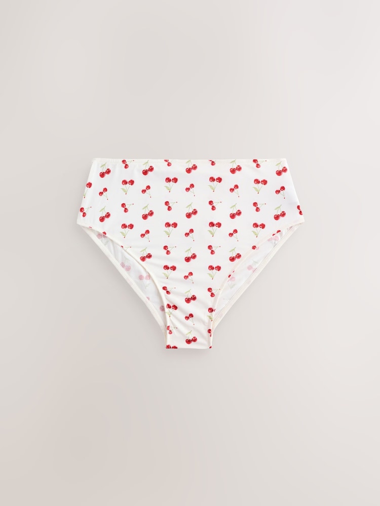 Leopard/Cherry Print High Rise High Leg Microfibre Knickers 5 Pack - Image 2 of 8 Leopard/Cherry Print High Rise High Leg Microfibre Knickers 5 Pack - Image 2 of 8