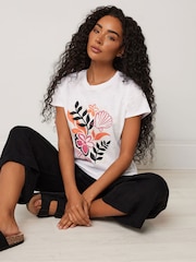 M&Co Petite Crew Neck 100% Cotton T-Shirt - Imagen 1 de 5