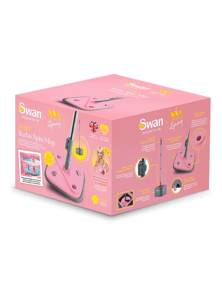 Swan Pink Tv's Queen of Clean Turbo Spin Mop - Image 9 of 9