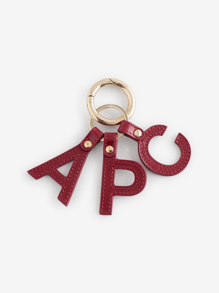 A.P.C. Red Porte Letters Keychain - Image 1 of 3 A.P.C. Red Porte Letters Keychain - Image 1 of 3