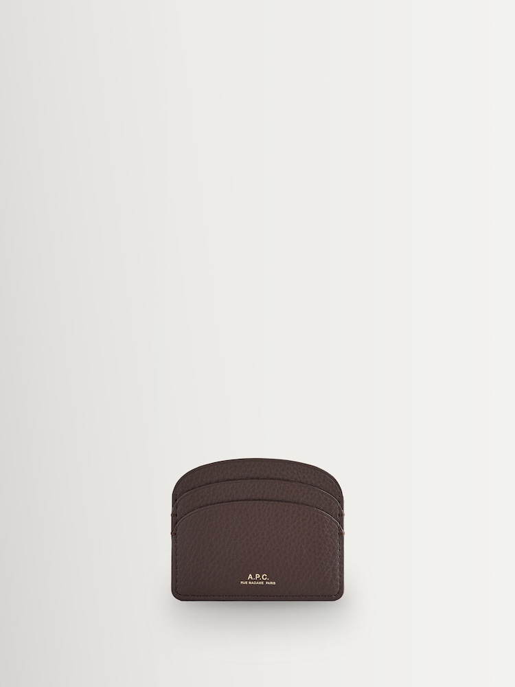 A.P.C. Brown Half-Moon Card Holder - Image 1 of 1 A.P.C. Brown Half-Moon Card Holder - Image 1 of 1