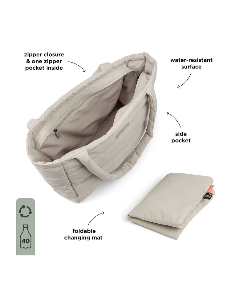 Done by Deer Natural Quilted Changing Tote Bag - Image 4 of 4