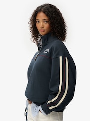 Superdry Blue Country Club Tape Henley Jumper - Image 2 of 4