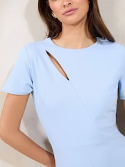 Lipsy Blue Short Sleeve Splice Jumpsuit - Image 2 of 4