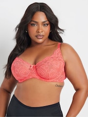 Yours Curve Pink Swirl Lace Underwired Bras 2 Pack - Image 4 of 9