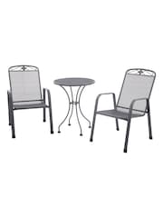 Pacific Grey Savoy Garden Table and Chair Bistro Set - Image 7 of 7