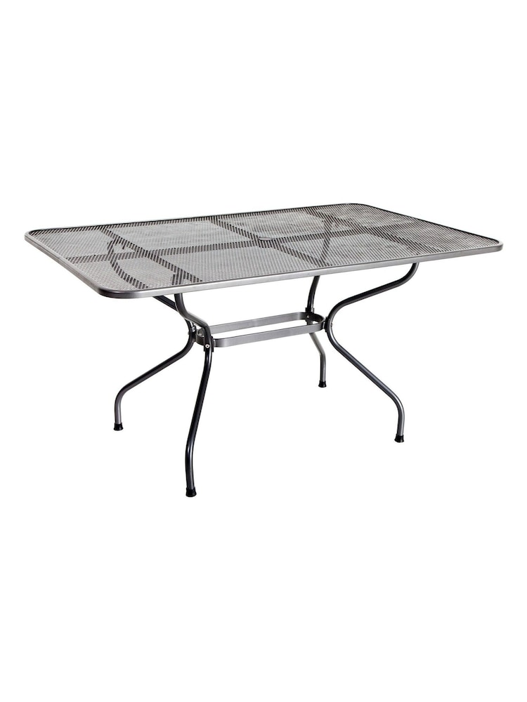 Pacific Grey Savoy Garden Rectangular 6 Seater Dining Table Set - Image 2 of 4