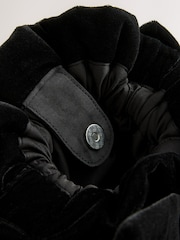 Navy Velvet Bow Detail Hand Held Bag - Image 5 of 5