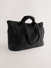 Black Nylon Quilted Shoulder Bag - Image 2 of 6