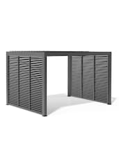 Pacific Dark Grey Electric Garden Pergola with LED and Louvre Panels - Image 5 of 10