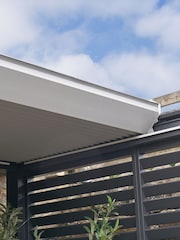 Pacific Dark Grey Electric Garden Pergola with LED and Louvre Panels - Image 8 of 10