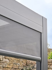 Pacific Dark Grey Electric Garden Pergola with LED and Blinds - Image 5 of 10