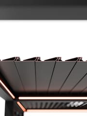 Pacific Dark Grey Electric Garden Pergola with LED and Blinds - Image 6 of 10