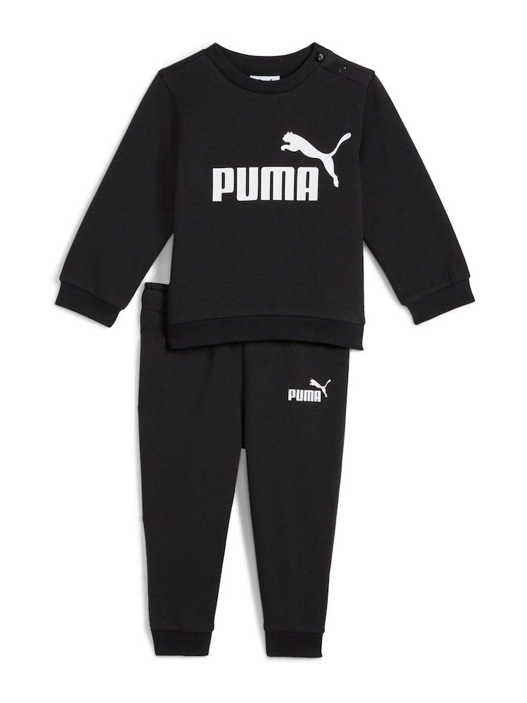 Puma Black Baby Toddler Minicats Essentials Crew Set - Image 1 of 2