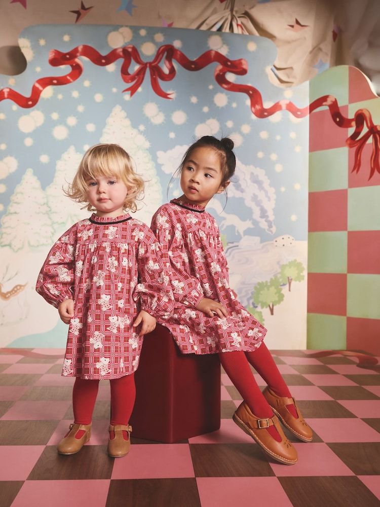 Cath Kidston Red Check Long Sleeve Dress (3mths-8yrs) - Image 10 of 10