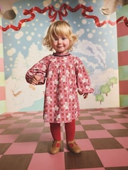 Cath Kidston Red Check Long Sleeve Dress (3mths-8yrs) - Image 7 of 10